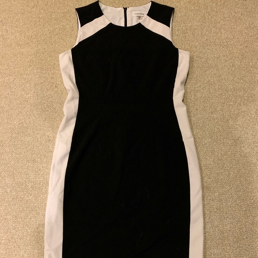 Calvin Klein Black and White Business Dress